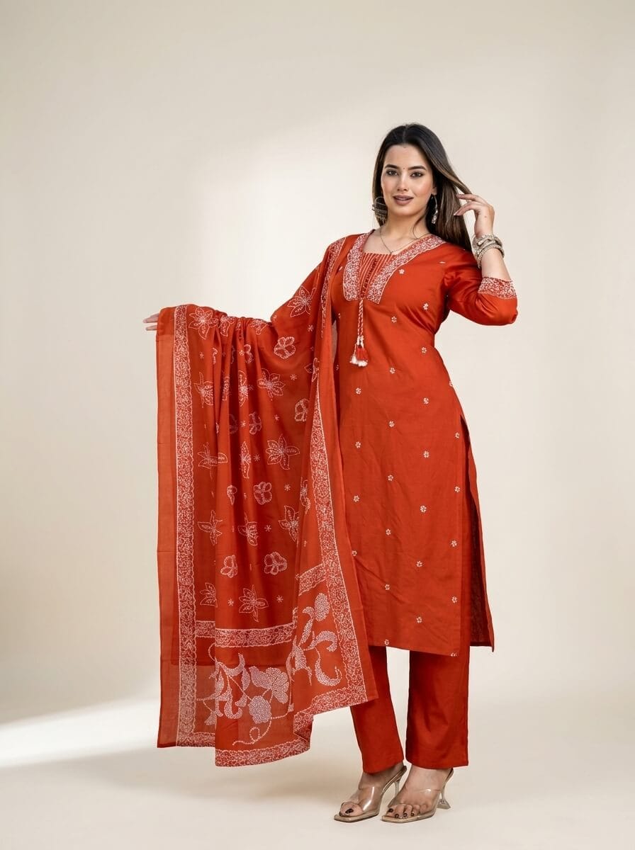 Noor-e-Red Designer Suit