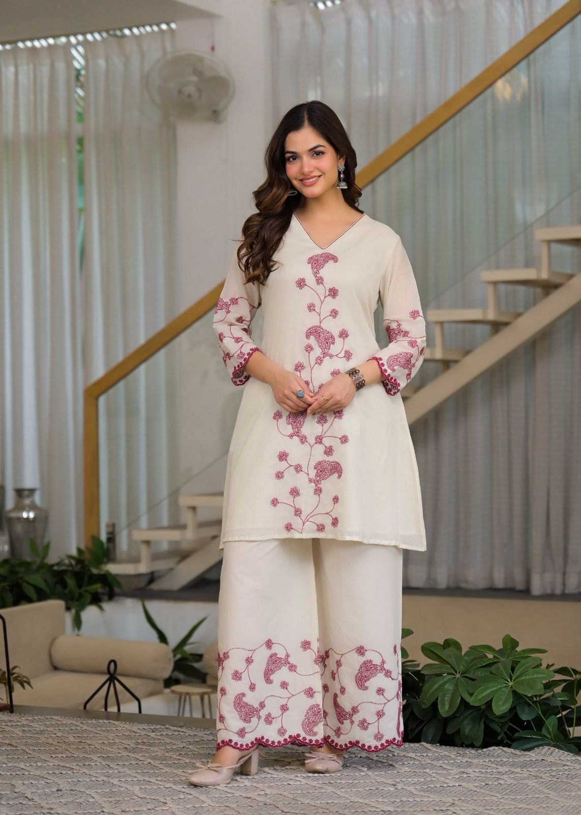Pure Cotton Malmal Suit - View 7